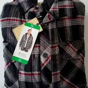 NWT Boston Traders Plaid Hooded Jacket